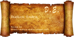 Dudics Endre névjegykártya